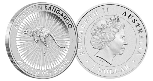 Australian Silver Kangaroo 2015 - der älteste Jahrgang der beliebten Silbermünze der Perth mint